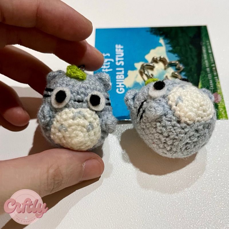 GHIBLI TOTORO PONYO CALCIFER - Amigurumi Keychain handmade rajut cute plush