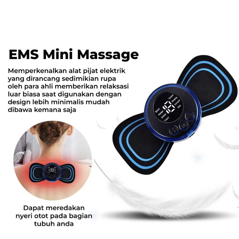 ELEKTRIK MINI MASSAGER EMS ALAT PIJAT TUBUH ALAT TERAPI