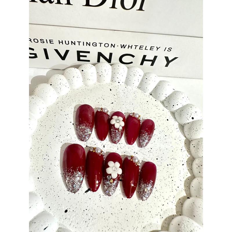 KUKU PALSU/FAKE NAIL/NAIL ART WEDDING SIMPLE