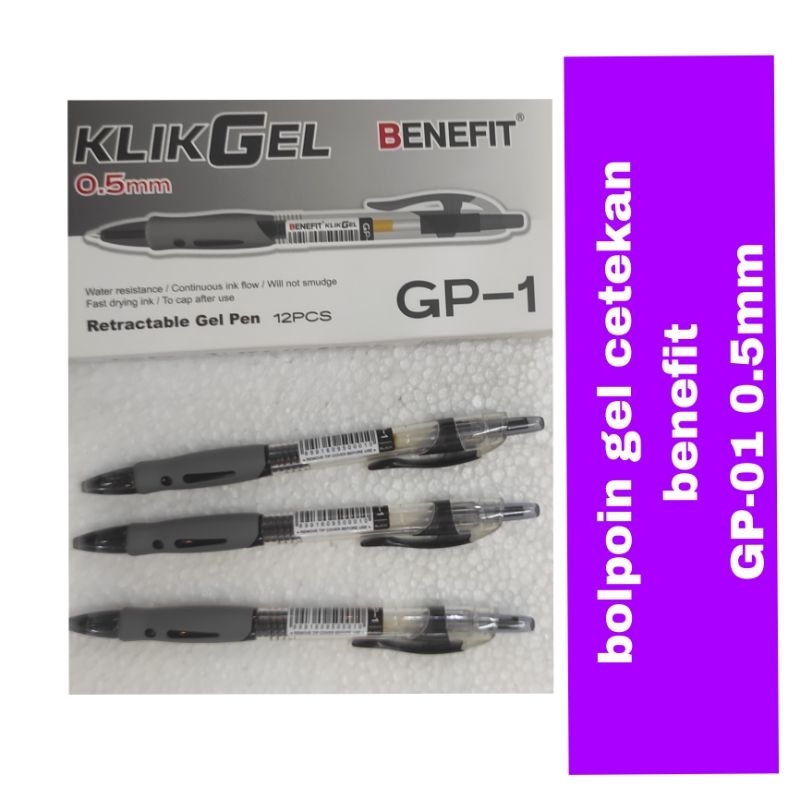 

Bolpoin klik gel benefit 0.5mm