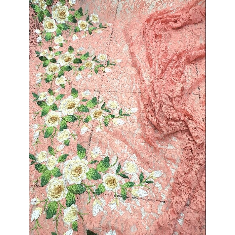 Kain Meteran - Kain - Kain BRUKAT NAGITA BORDIR BUNGA TEMPEL