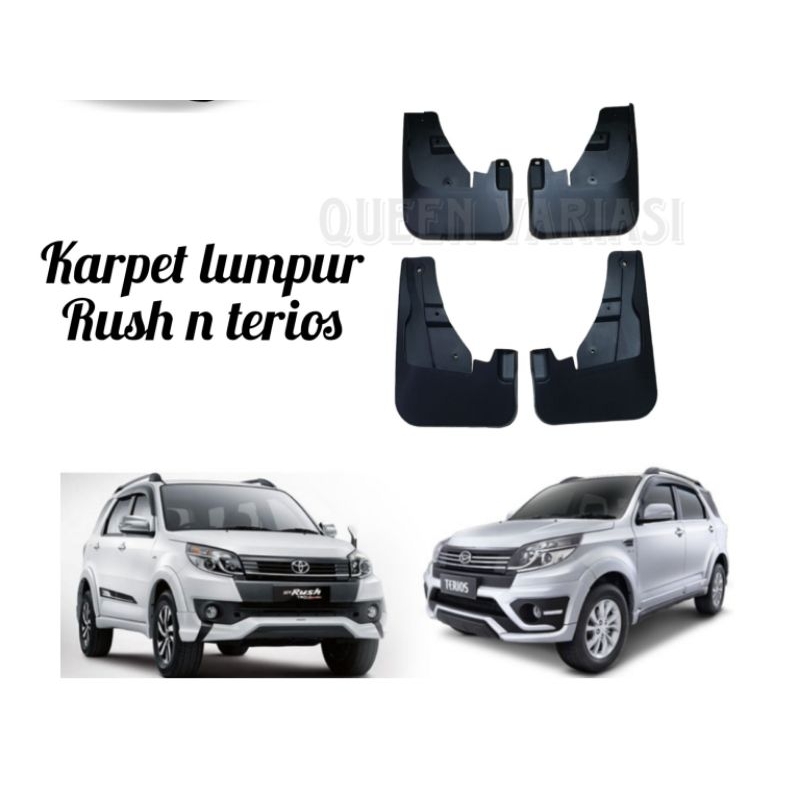Mud guard karpet lumpur mobil rush terios 2015-2017 non body kit jsl
