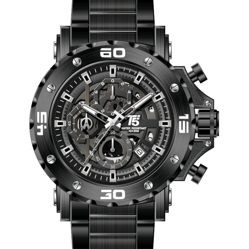 [SALE] TimelessCorp - Jam Tangan Pria Cowok T5 H 3723G Stainless Steel Analog Original