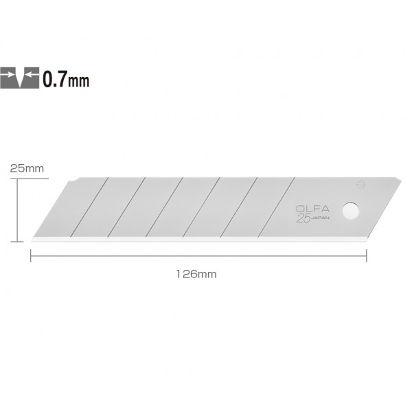 

HJK OLFA HB-5B Refill Pisau Cutter 25mm (5pcs/pack) Spare Blade 25 mm HB-5 Original