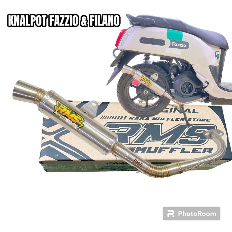 knalpot rms muffler fazzio filano inlet 38 bonus kardus dan brayket