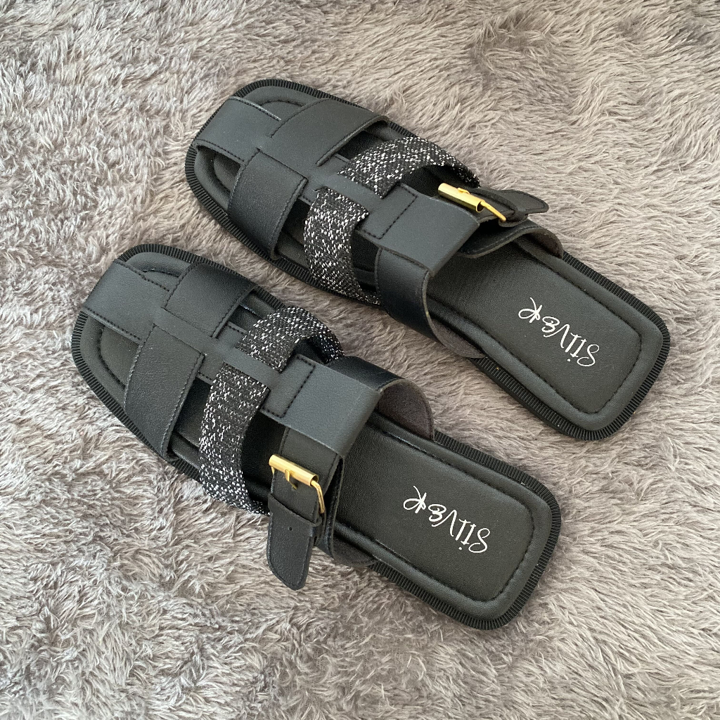 Hana Shoes / Silver Shoes X Parlente / Sandal Wanita / Sandal Kekinian / Sandal Cewek