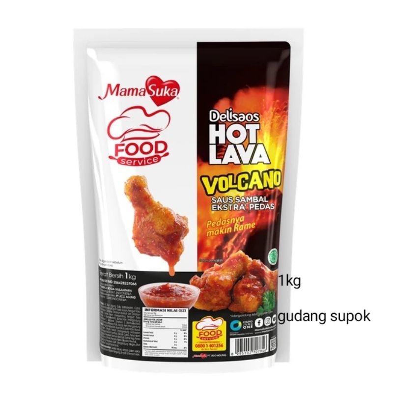 

Saus Sambal Extra Pedas HOT LAVA VOLCANO 1kg