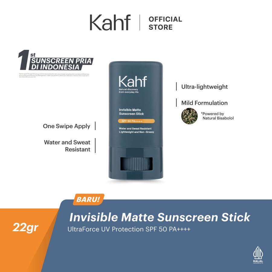 Kahf Invisible Matte Sunscreen Stick SPF 50 PA+++ 22 g