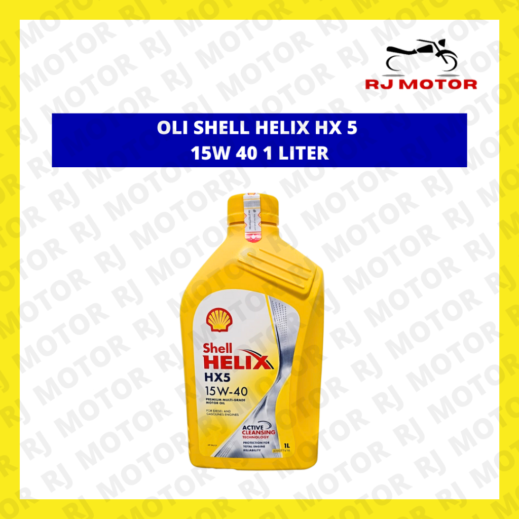 OLI SHELL HELIX HX5 15W 40 1 LITER OLI MOTOR ASLI SHELL