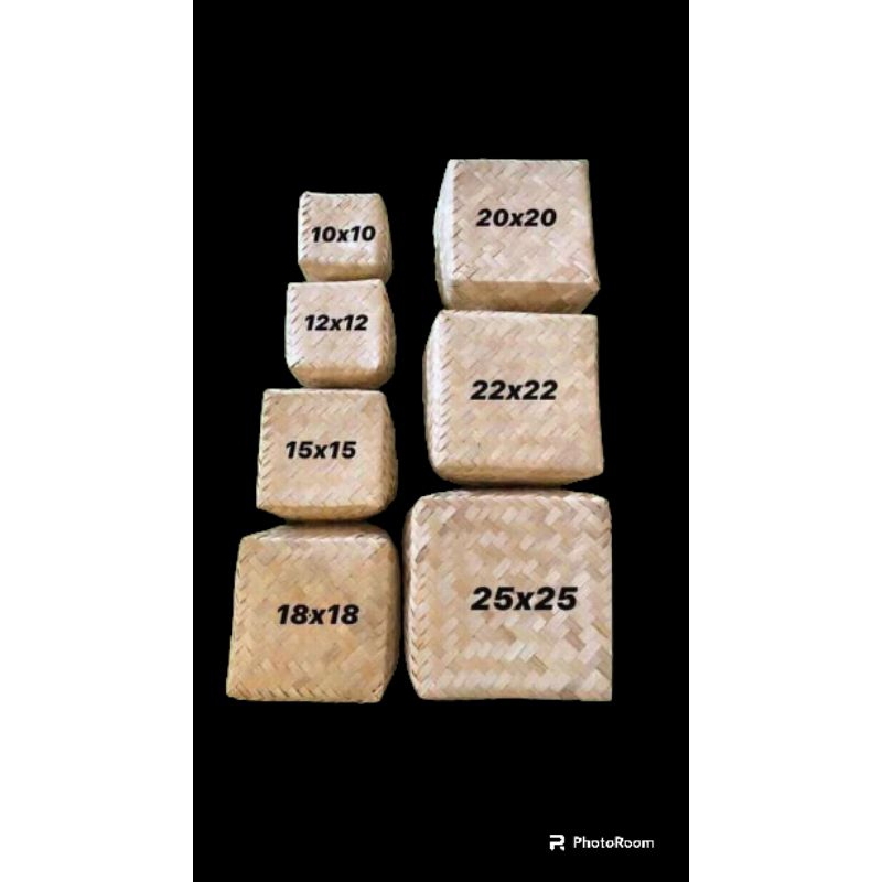 besek bambu/besek sovenir/besek kotak/besek nasi/BESEK QURBAN ukuran (18x18) (20x20)  SATUAN/PCS