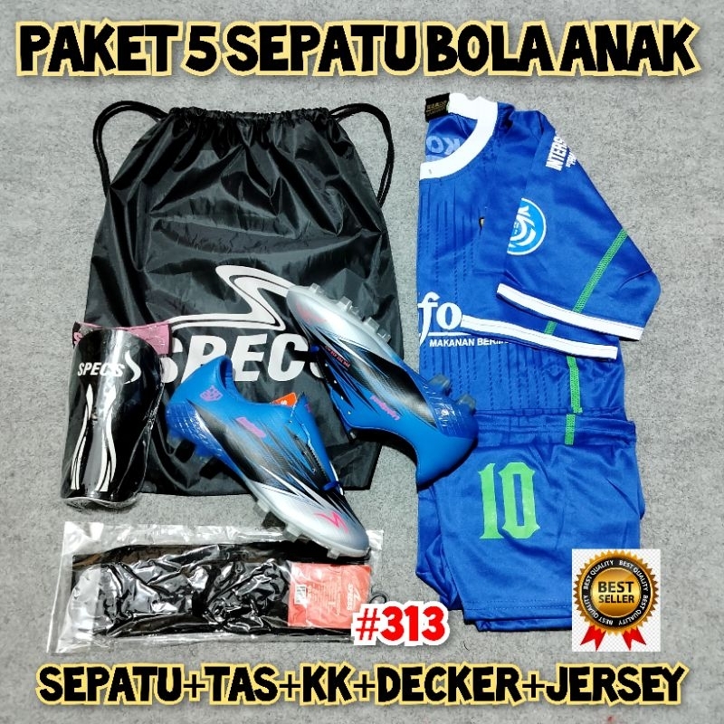 Sepatu sepakbola anak Sepatu bola junior specs Garuda (sepatu+Jersey+tas+kaoskaki+Decker)