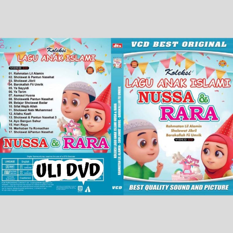 Kaset Video Lagu Koleksi Lagu Anak Islami Nussa & Rara New 2023