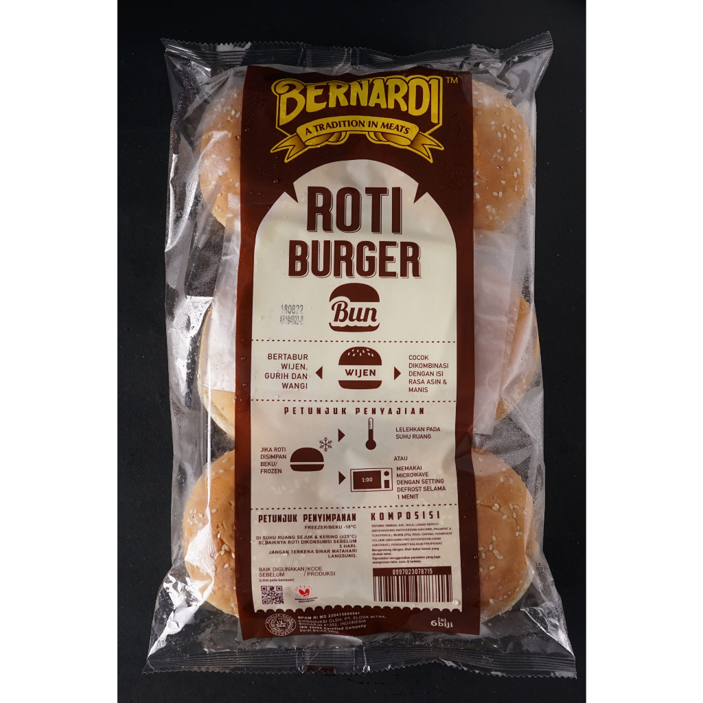 

BERNARDI ROTI BURGER ISI 6 pcs