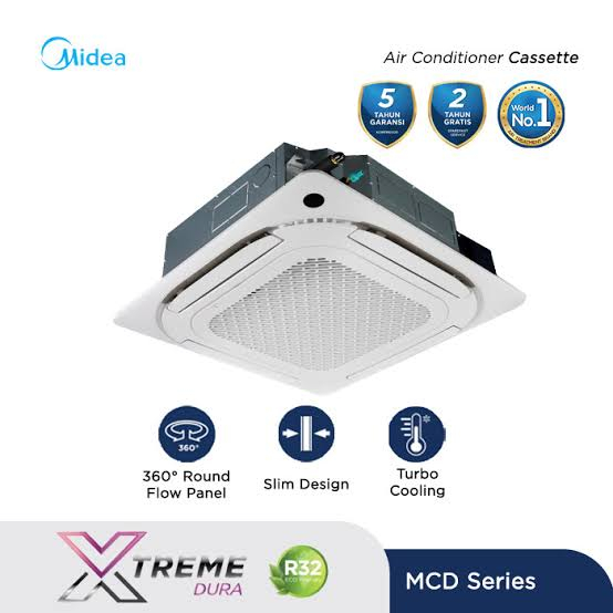 [ PROMO ] Ac MIdea 2.5 Pk - Ac MIdea 2.5 Pk Round Cassette MCD-24CRN2 - Free Ongkir