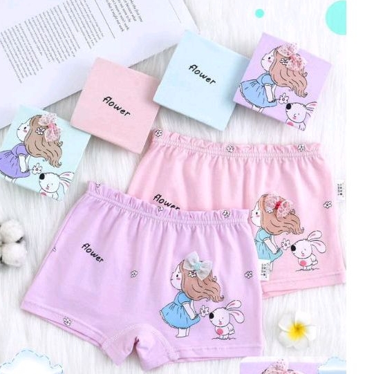 (M-2XL)Celana Dalam Boxer Anak Perempuan import Boxer anak cewe CD Anak Perempuan #0876