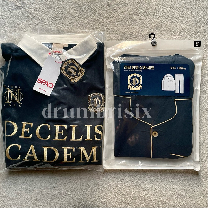 READY SPAO KOREA DARK MOON ENHYPEN COLLECTION LONG SLEEVE PAJAMAS T-SHIRT DECELIS ACADEMY