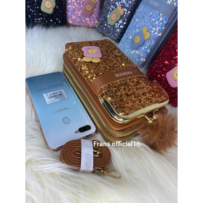 Tas Hp Behel Resleting 2 Full Payet Glitter Terbaru Kualitas Import Premium