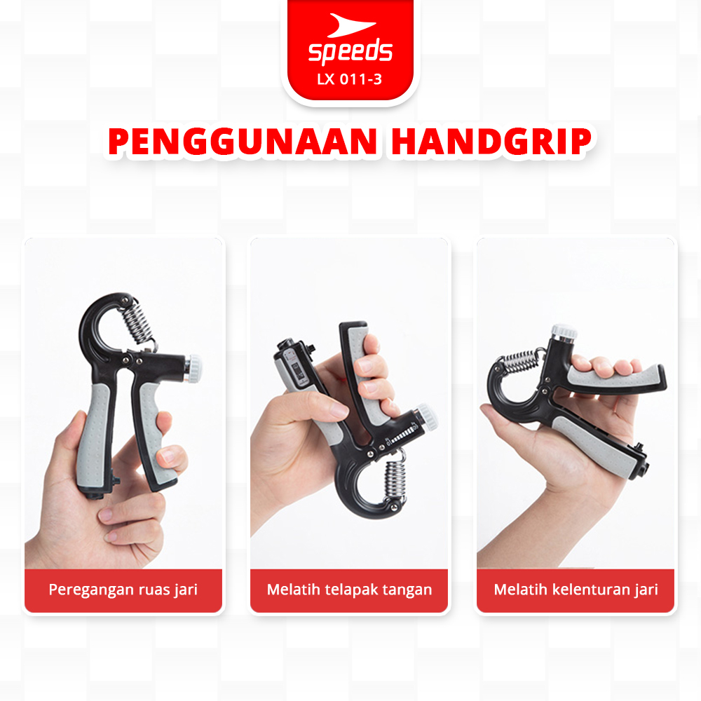 SPEEDS Handgrip Hand Grip  Alat bantu fitness Otot lengan Tangan Portable  011-3 Image 8