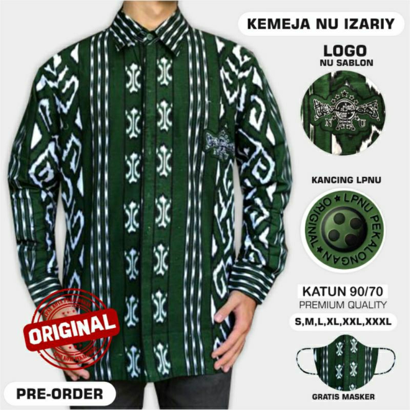kemeja batik NU satu abad/kemeja batik NU IZARIY/kemeja batik NU nawa Kartika/kemeja batik NU ansor