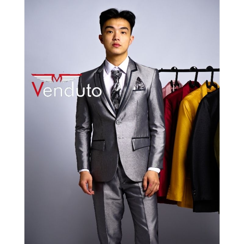 Jas Wedding Pria Silver / Jas nikah pria warna silver / Jas silver jas nikah pria modern
