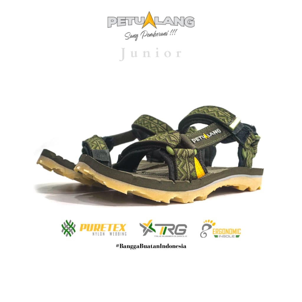SENDAL Petualang Maninjau Strap JR  - Sandal Anak Gunung/Hiking Jepit Anak Dewasa Petualang Original