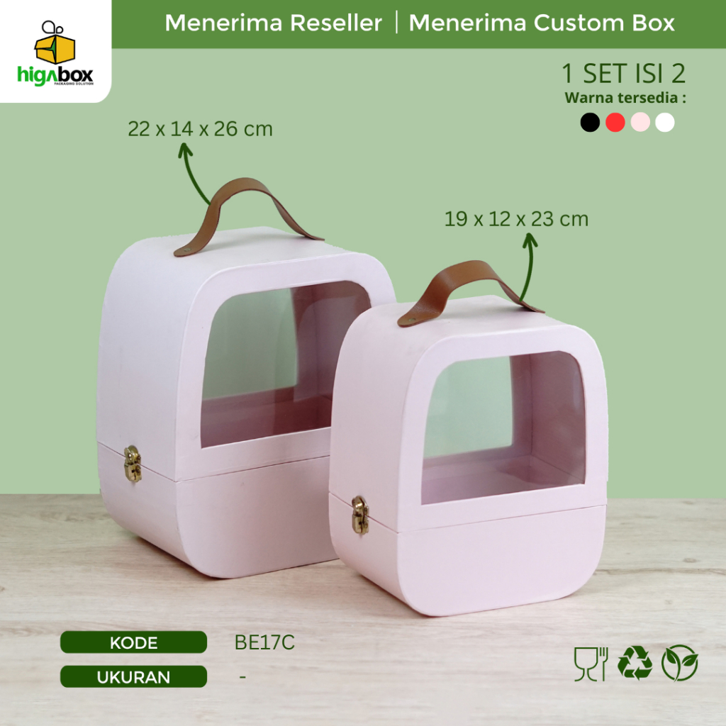 

Box Kado / Gift Box / Kado Flower Tube / Tabung Bunga / Box Florist 1 SET ISI 2 Ukuran I BE17