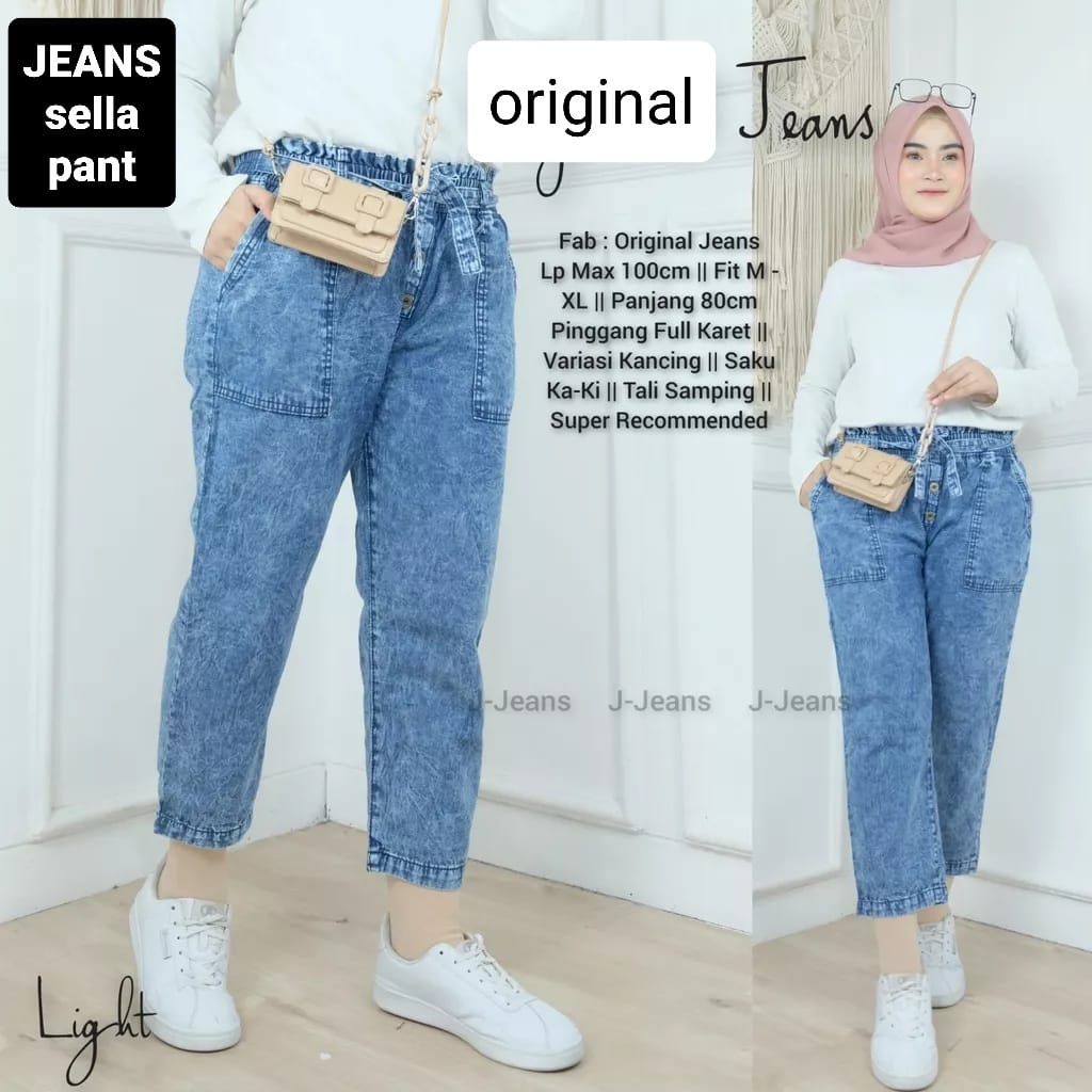 CELANA JEANS WANITA KEKINIAN BORDIL KOALA SELLA BAGGY PANTS TERBARU