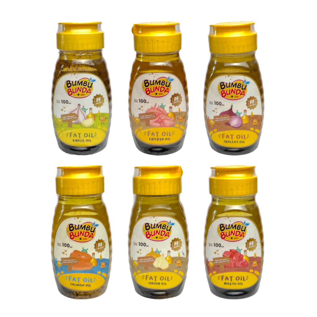 

BUMBU BUNDA ELIA Fat Oil 100ml - Minyak Mpasi | Lemak Mpasi | BB Booster Mpasi | Chicken Fat Oil | Beef Fat Oil | Lemak Baik Mpasi