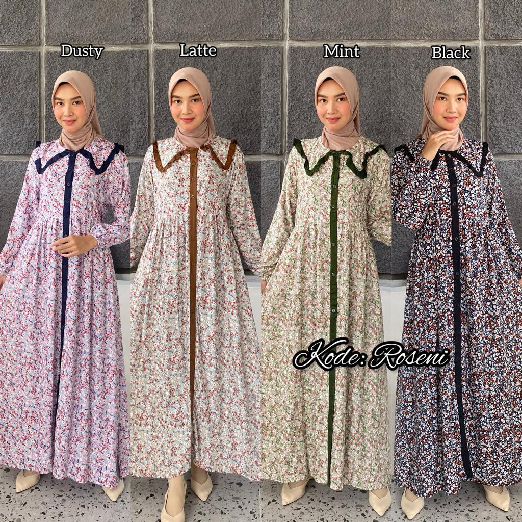 KARINA ROSENI STANDAR - LD 120CM - JUMBO - GAMIS RAYON VISCOSE