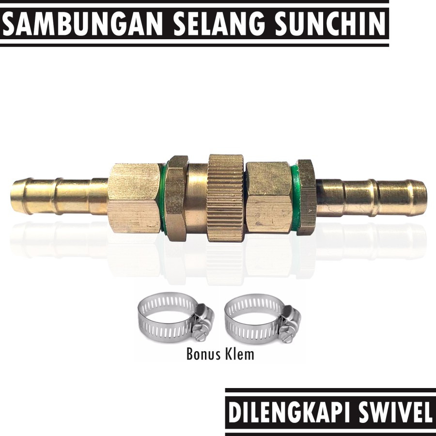 Swivel Anti Kusut Sambungan Selang Ke Selang Dilengkapi dengan Swivel Anti Khusut