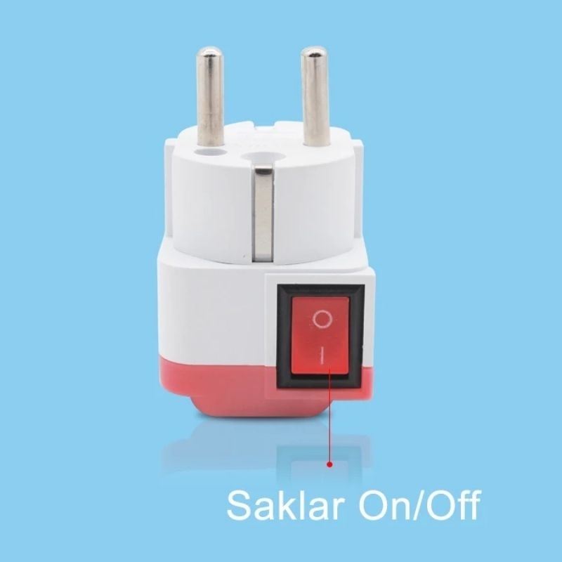Colokan kaki 3/Over Steker + Saklar On/Off