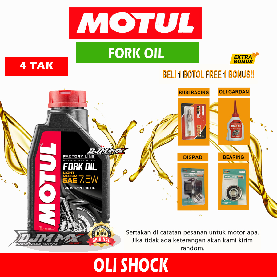 PROMO OLI MOTUL FORK 5W 10W OLI MOTOR 1 LITER