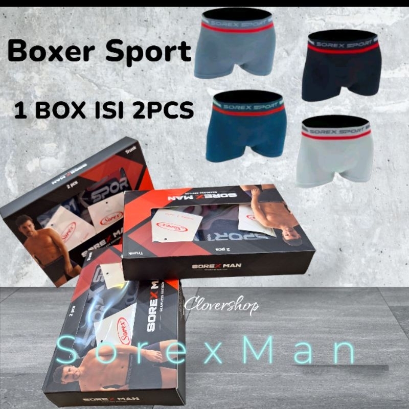 [GROSIR]Sorex cd-Celana Dalam Boxer Cowok SOREX/CD Boxer Cowok Sorex Seamless Edition Premium 1 BOX 