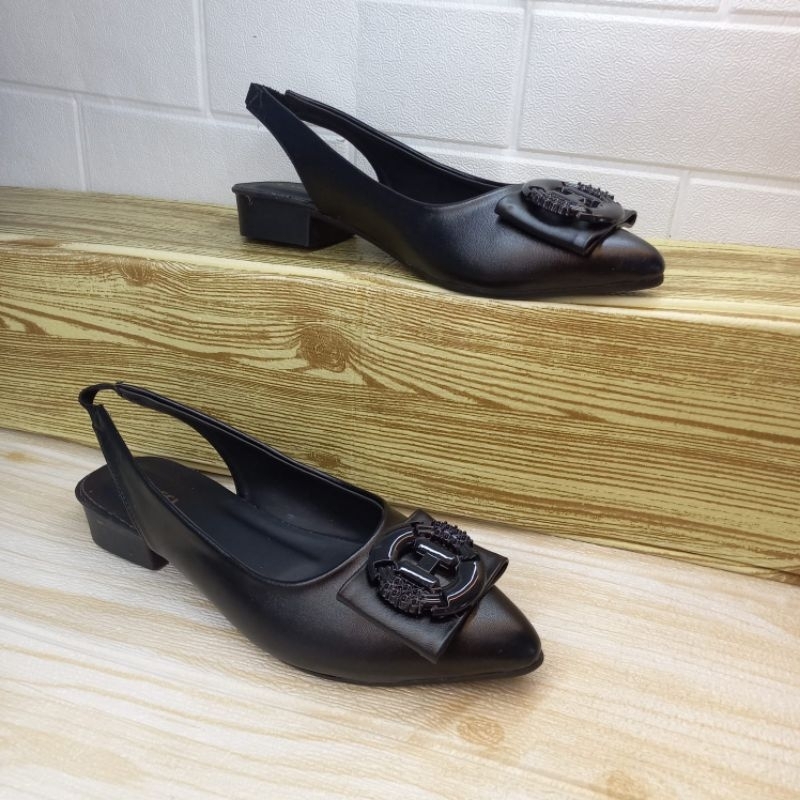 sepatu pansus wanita karet belakang