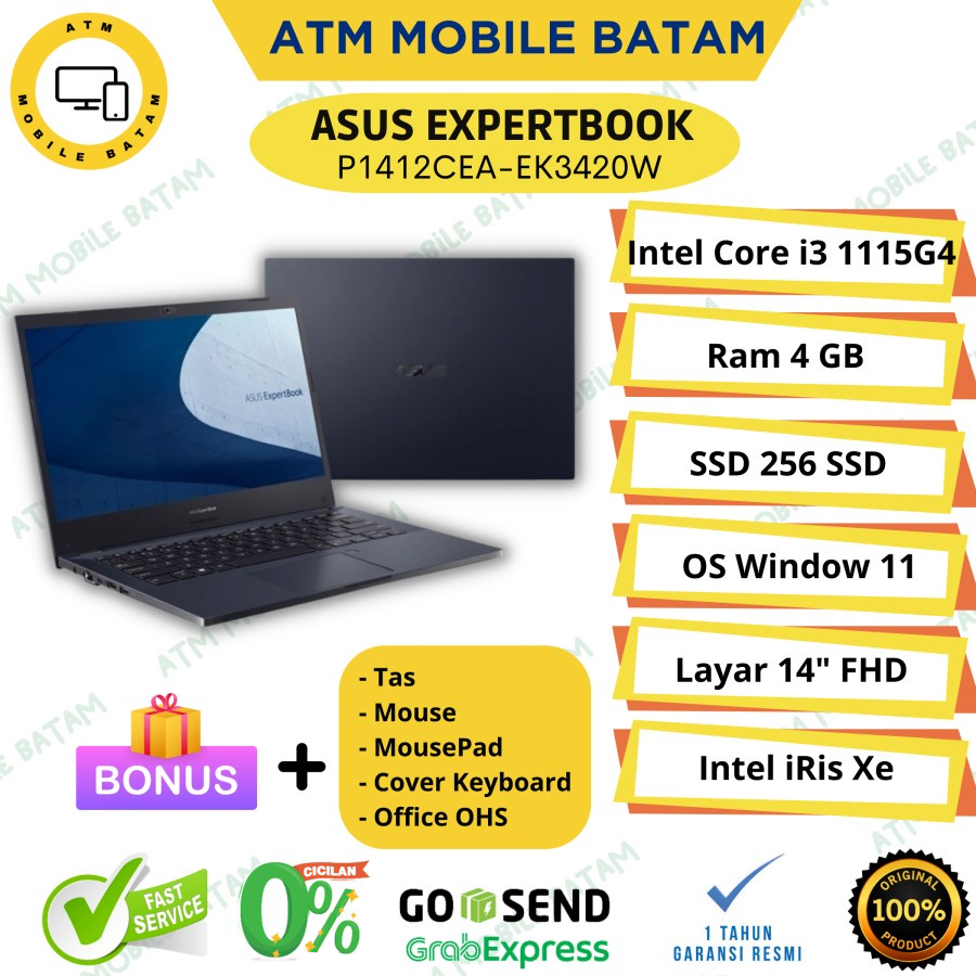 Laptop Asus expertbook P1412CEA i3 1115G4 4/256 W11