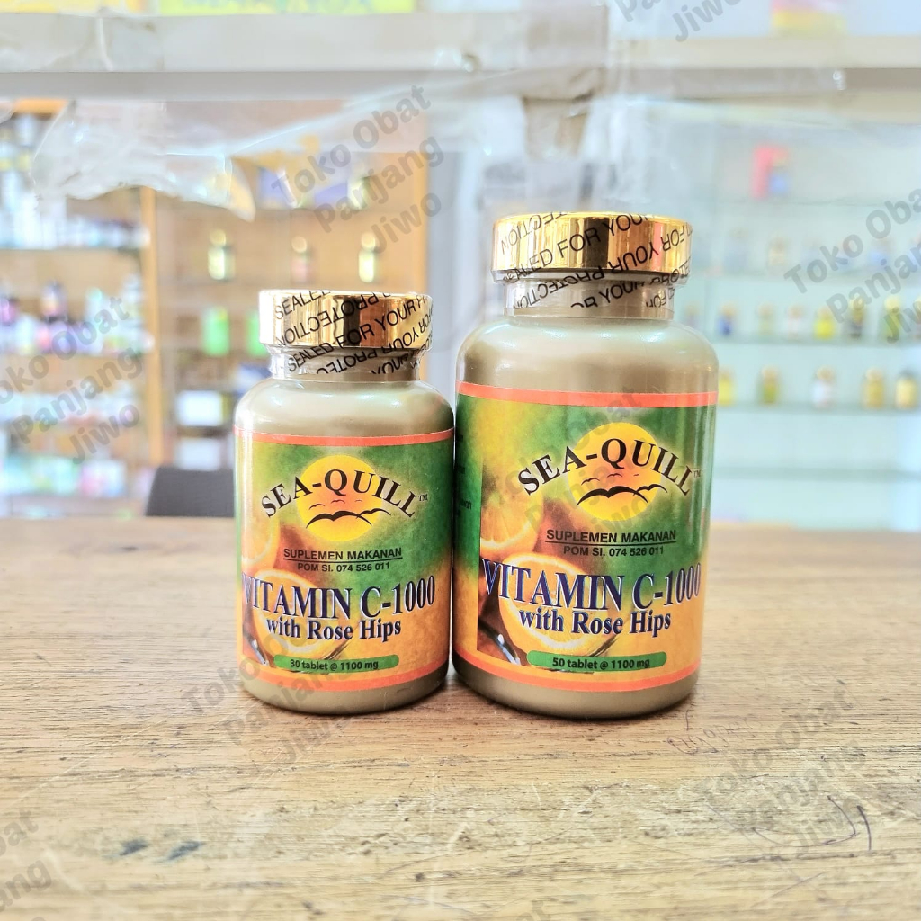 Sea-Quill Vitamin C 1000 Isi 30s & 50s - Sea Quill - Seaquill - Vitamin Daya Tahan Tubuh