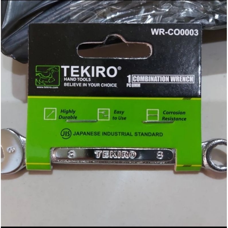 KUNCI RING PAS TEKIRO SATUAN 8 MM COMBINATION WRENCH 8MM SATUAN TEKIRO