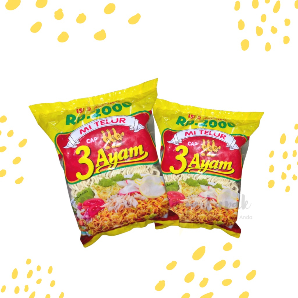 

Mie Keriting Telur Cap 3 Tiga Ayam 110gr Mie Telor Termurah dan Enak