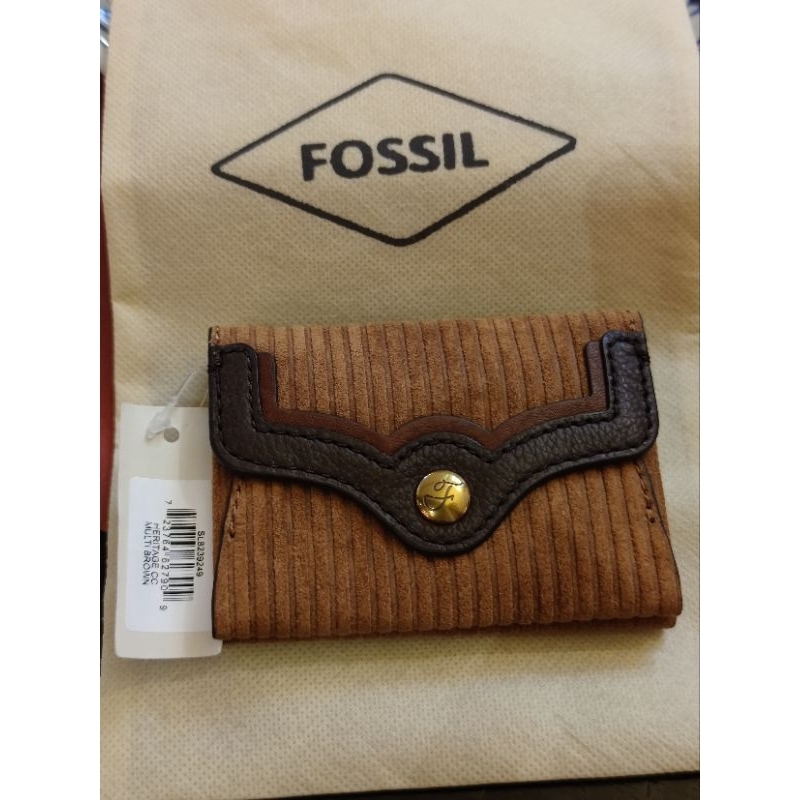Fossil beludru heritage CC multibrown card or coin wallet BNWT db ori