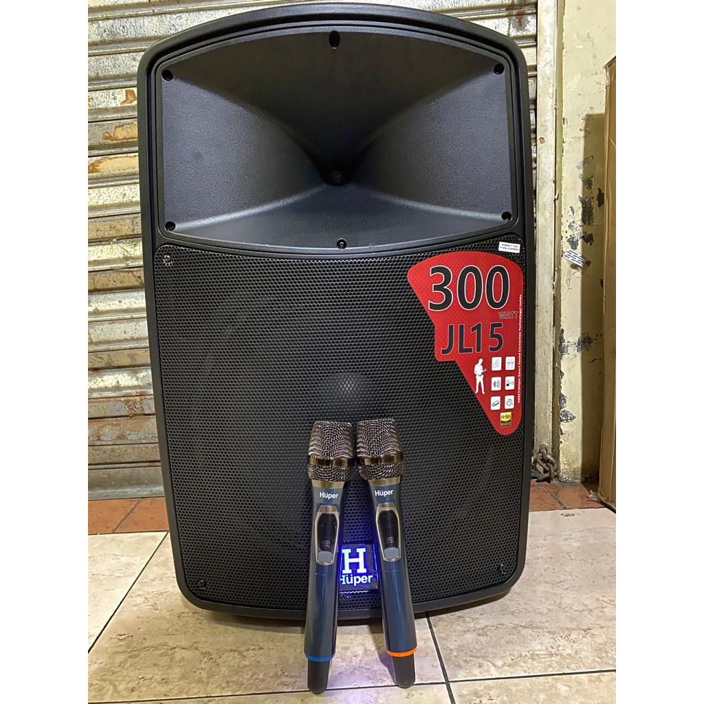 Speaker Portable HUPER JL15 / JL-15 / JL 15 15 INCH 300 WATT BLUETOOTH