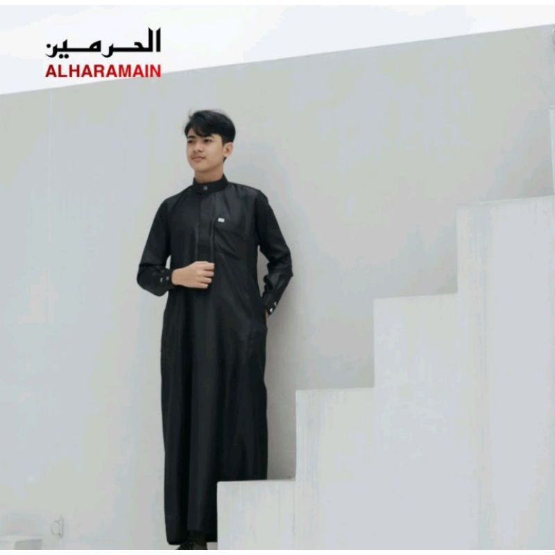 AL Haramain Jubah / Gamis Pria Remaja Premium Manset Resleting Wol (05)