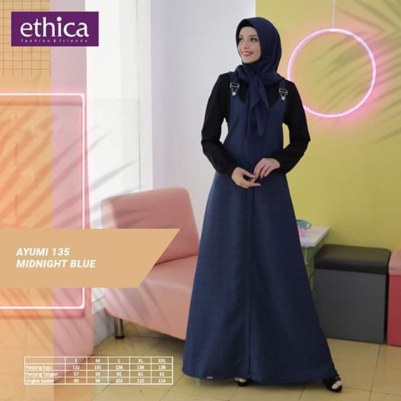AYUMI 135 MIDNIGHT BLUE/GAMIS KOTAK/GAMIS NAVY