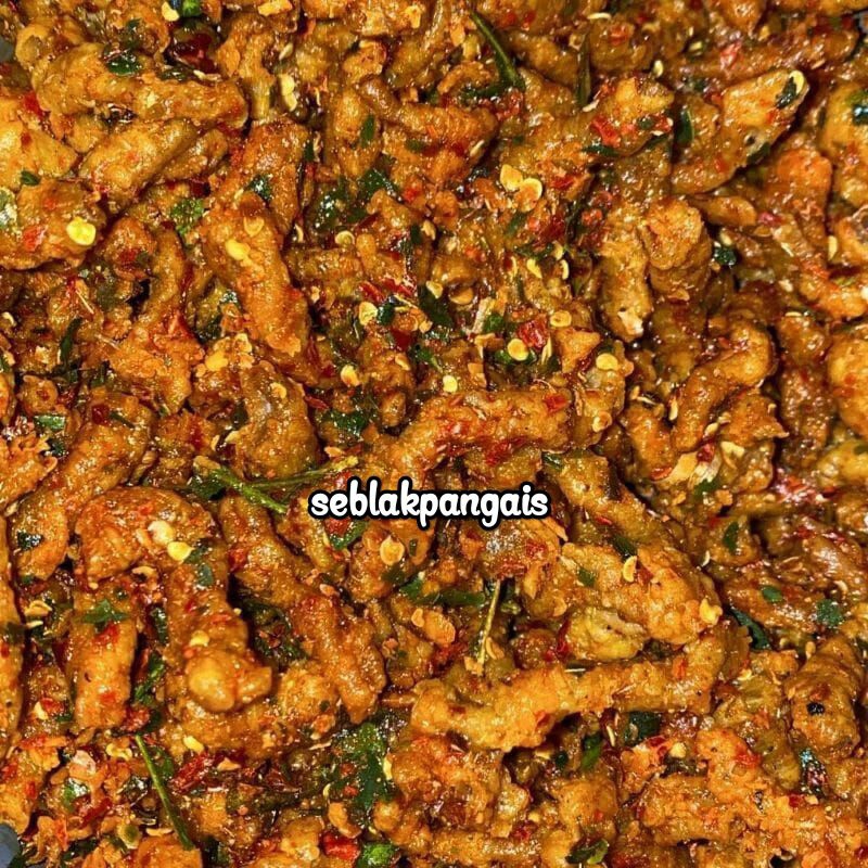 

wiw keripik usus 1kg/usus crispy pedas daun jeruk