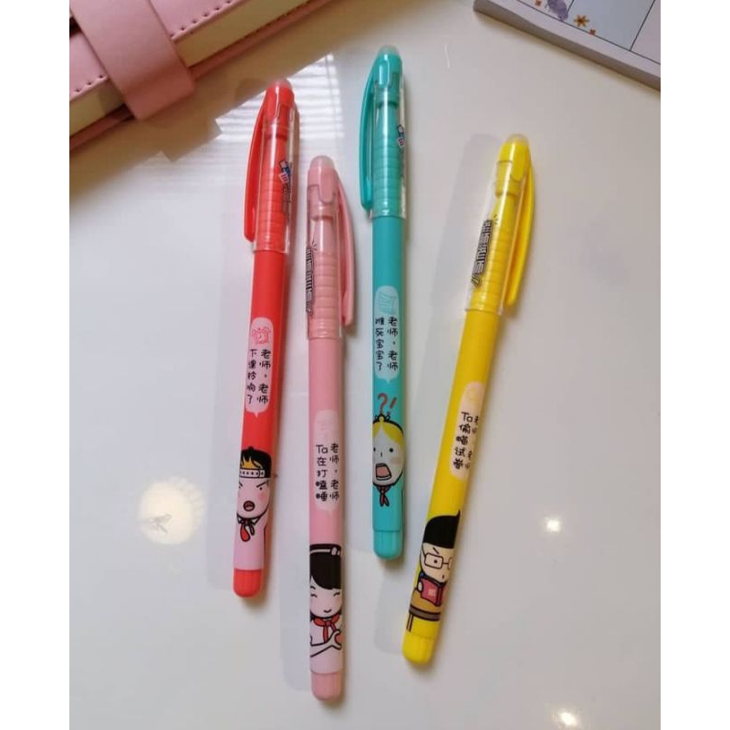 

ERASEABLE PEN GIRL'S CHARACTER, CUTE & AESTHETIC PEN
