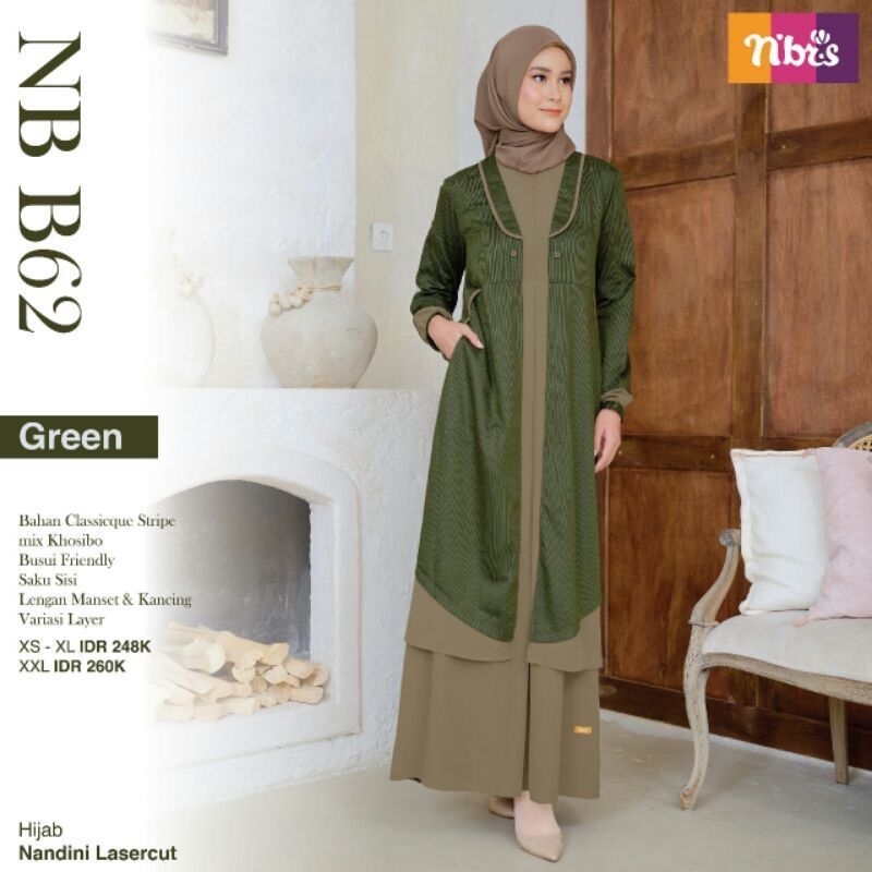Gamis Nibras NB B62 Green