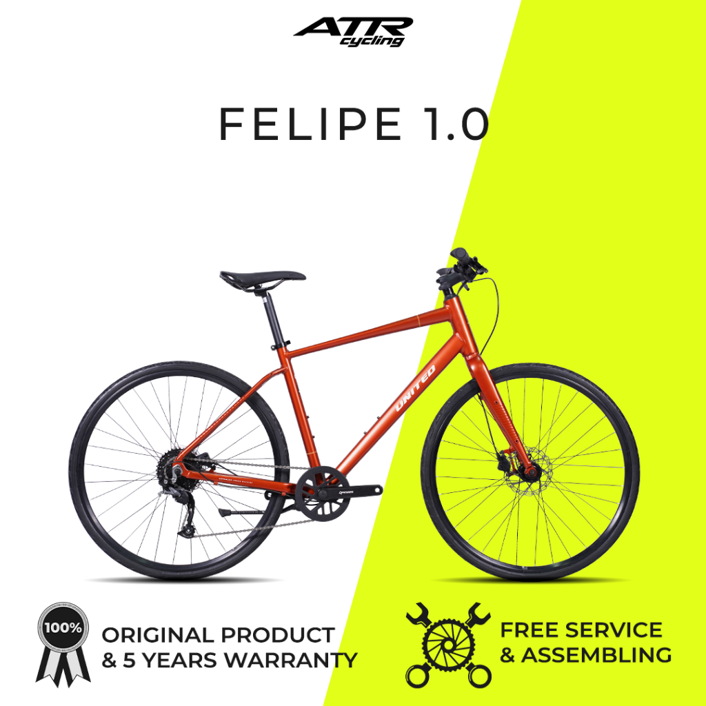 SEPEDA HYBRID UNITED  FELIPE 1.0 AL 700-9 (46)(22)OR-GY