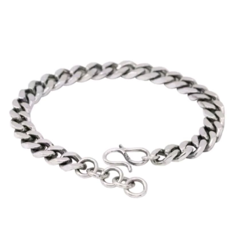 GELANG RANTAI MODEL PENGAIT TITANIUM ANTI KARAT