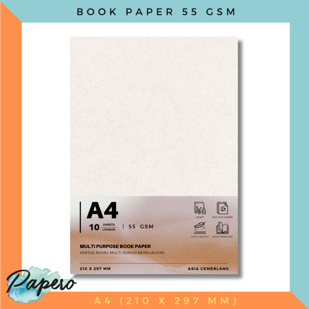 

Book Paper A4 55 GSM / 90 GSM isi 10 Lembar