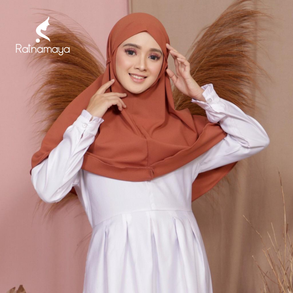 Hijab bergo maryam bahan diamond strech jilbab instan maryam tali kerudung instan maryam