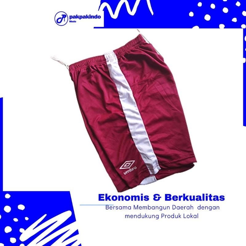 CELANA JERSEY OLAHRAGA SPORT FUTSAL MERAH MAROON MARUN ALLSIZE